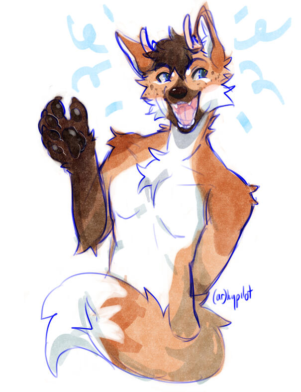 digital coloured sketch commission