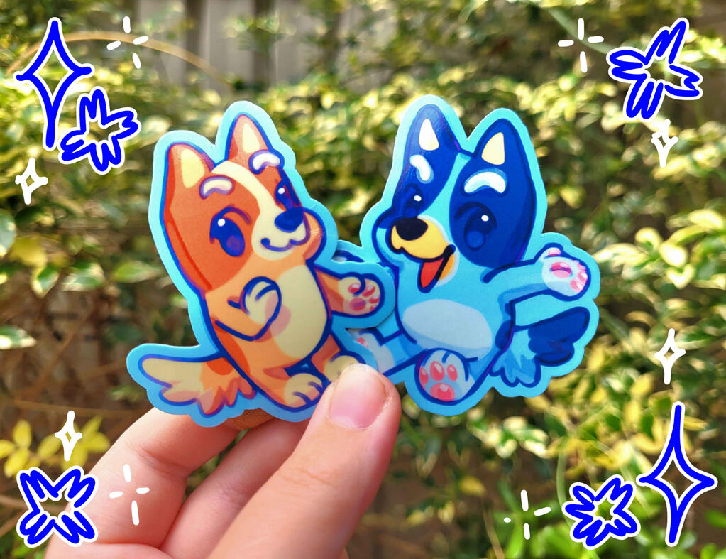 stickers - bluey &amp; bingo
